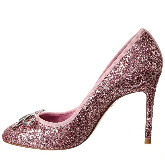 Sophia Webster Pirouette Ballet Pink Glitter Pumps - Picture 2 of 4